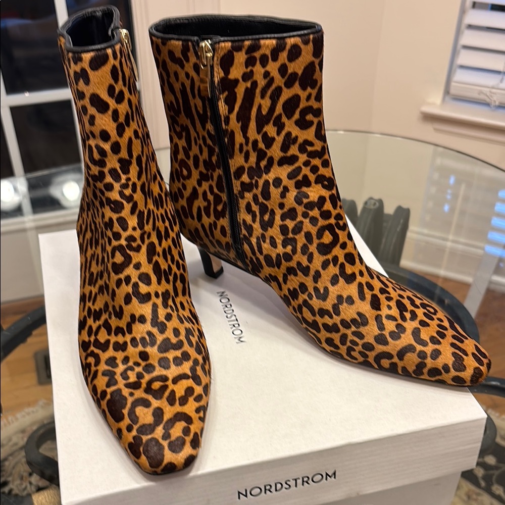 Nordstrom Animal Print Ankle Booties